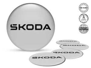 Skoda Gewölbte Aufkleber Design Hochwertige Radembleme